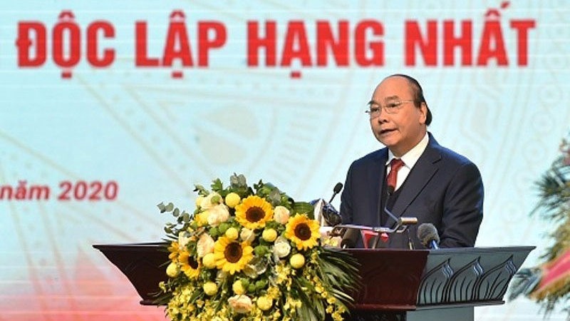 Prime Minister Nguyen Xuan Phuc addresses the ceremony (Photo: Quang Hieu)