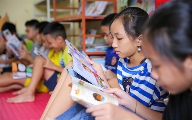 Children at a Summer Library in Tuong Duong district, the central province of Nghe An. (Photo: baonghean.vn)