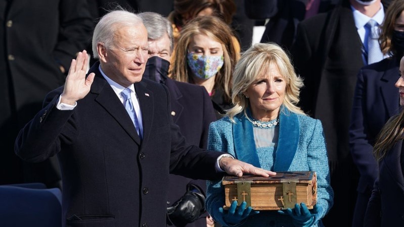 Joe Biden is sworn in as the 46th president of the US. (Photo: Reuters)