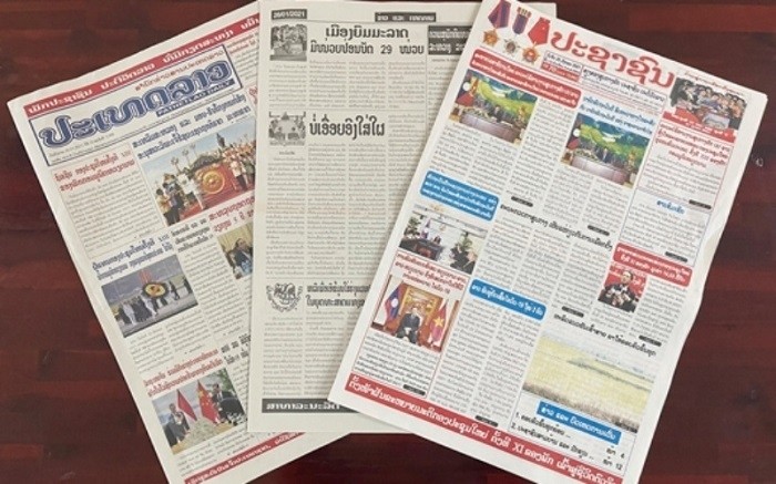 On January 25-26, Lao news agencies publish many articles on the 13th National Congress of the Communist Party of Vietnam.