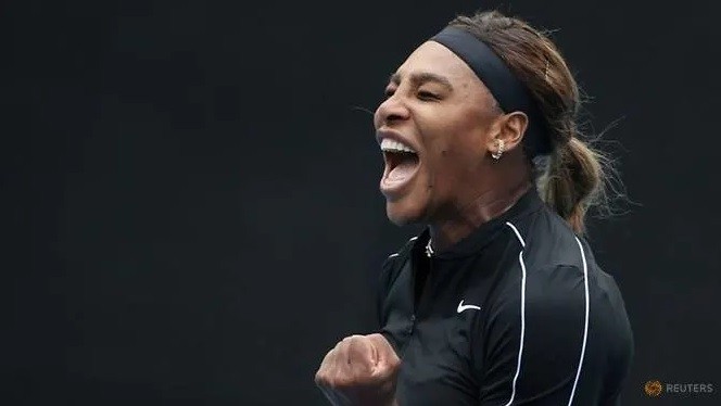 Tennis - Yarra Valley Classic - Melbourne Park, Melbourne, Australia, February 1, 2021 Serena Williams of the US celebrates winning her match against Australia's Daria Gavrilova. (Reuters)