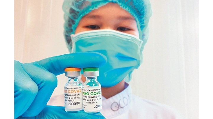 Vials of the locally-made Nanocovax vaccine. (Photo: Quynh Tran)