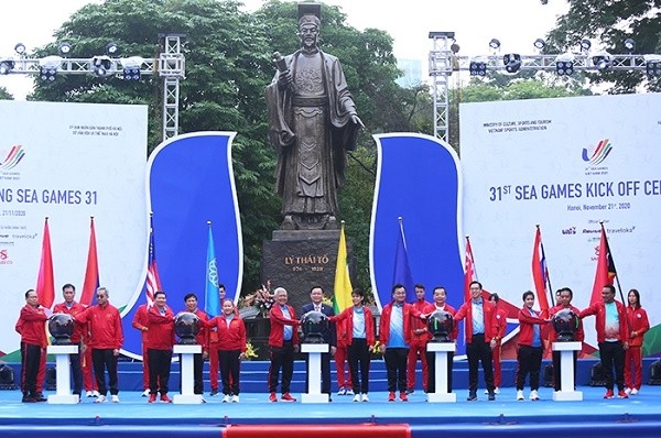 General view of the SEA Games 31 kick-off ceremony in Hanoi in November 2020.