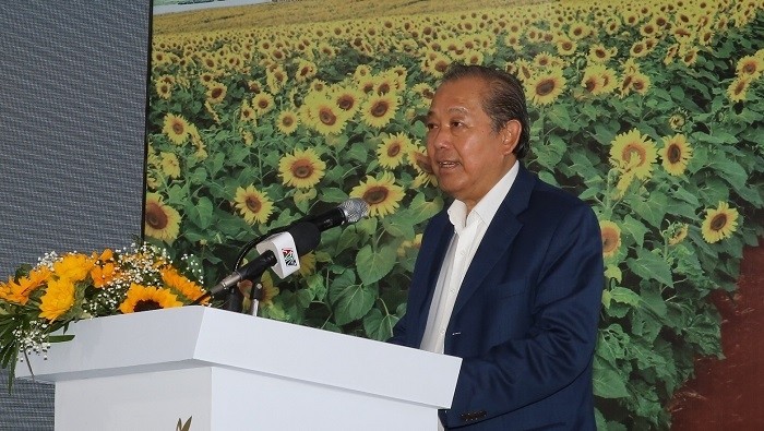 Deputy PM Truong Hoa Binh speaks at the ceremony. (Photo: VGP)