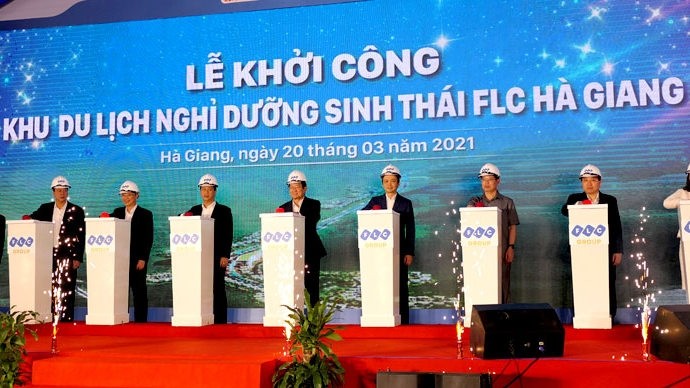 The ground-breaking ceremony for the FLC Ha Giang resort