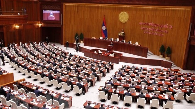 The first session of the 9th Lao National Assembly wraps up on March 26, 2021. (Photo: VNA)