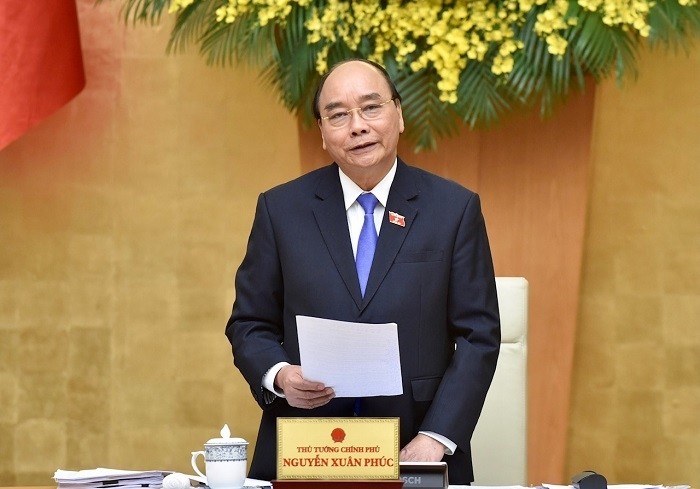 Prime Minister Nguyen Xuan Phuc speaks at the Government’s regular meeting on March 31. (Photo: NDO/Tran Hai)
