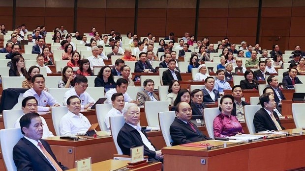 Deputies attend the ongoing 11th session of the 14th National Assembly (Photo: VNA)