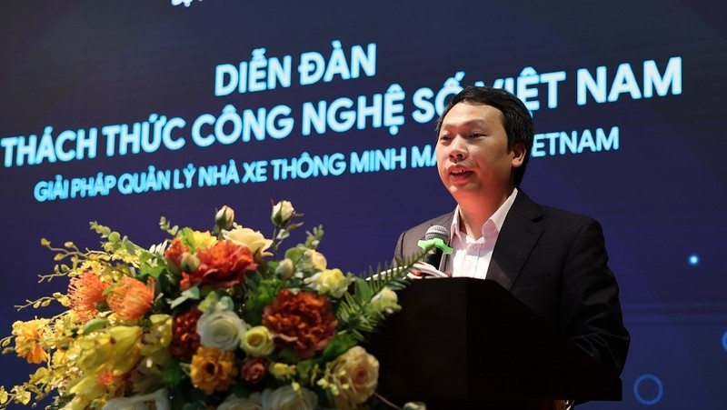Deputy Minister Nguyen Huy Dung speaking at the event 