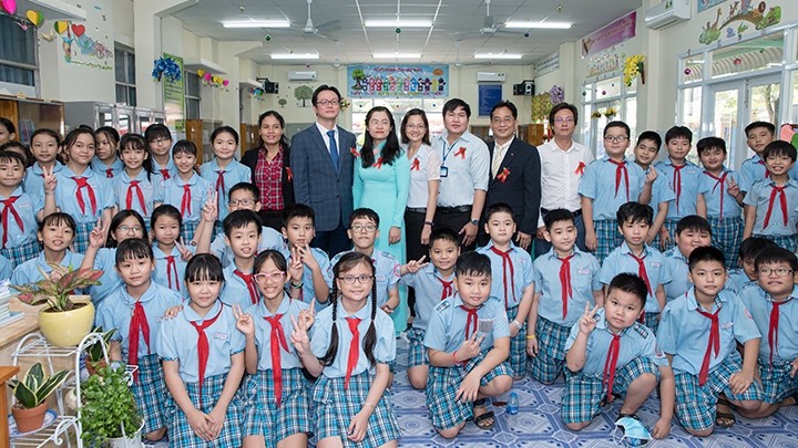 A new library has been inaugurated at Ngo Quyen Primary School (Photo: AAV)