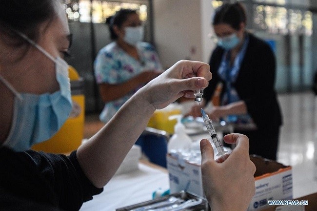 Chilean government's goal is to vaccinate 15 million people, or 80 percent of the population, in the first half of 2021 in a bid to achieve herd immunity.