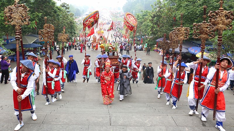A ritual of the Hung Kings Temple Festival