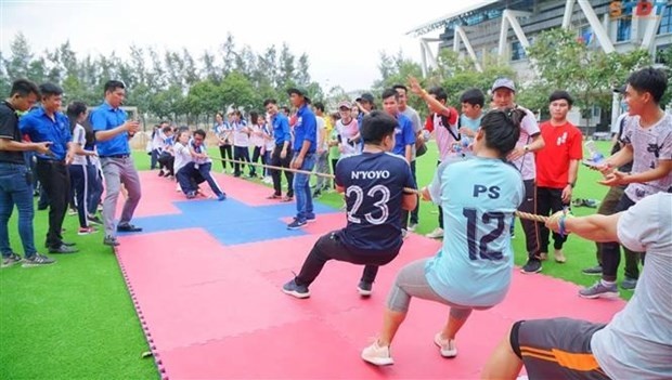 Friendship sports exchange events are arranged in the framework of the programme (Photo: VNA)