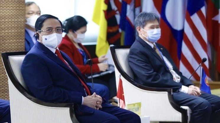 Prime Minister Pham Minh Chinh at the ASEAN Leader’s Meeting (Photo: VGP)
