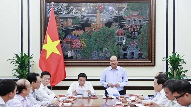 State President Nguyen Xuan Phuc speaks at the meeting (Photo: VNA)