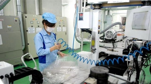 An electronic component production line. (Photo: VNA)