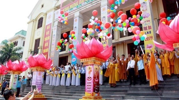 An event within the UN Day of Vesak in 2019 in Thai Binh province. (Photo: VNA)
