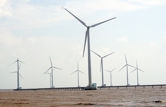A wind farm in the Mekong Delta province of Bac Lieu.