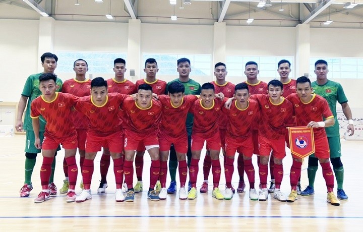 Vietnam's futsal team travel to the UAE with 17 players. (Photo: VFF)