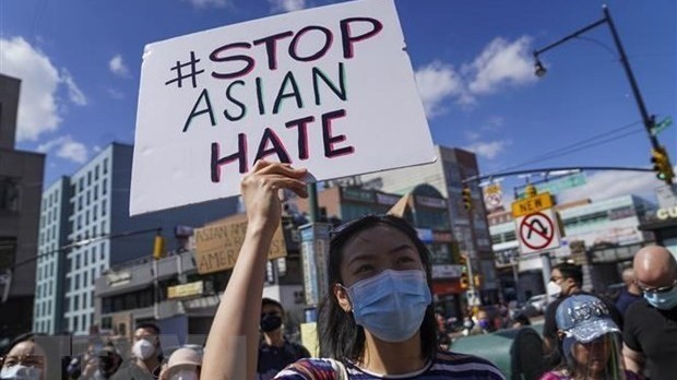 Protest against Asian Hate (Photo: Xinhua/VNA)