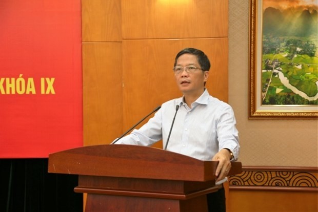 Politburo member and Chairman of the Party Central Committee’s Economic Commission Tran Tuan Anh speaks at the conference. (Photo: PCC's Economic Commission)
