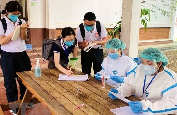 A vaccination station in Luang Prabang, Laos (Photo: Xinhua/VNA)