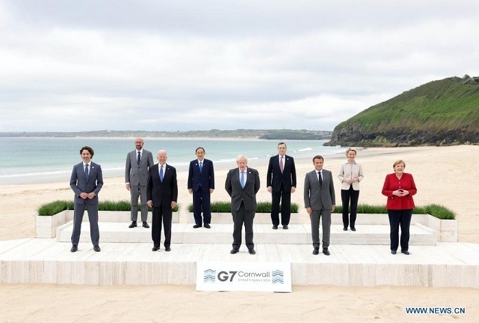 The first in-person G7 summit kicked off on Friday in Britain's southwestern resort of Carbis Bay in almost two years. (Source: No 10 Downing Street/Handout via Xinhua)